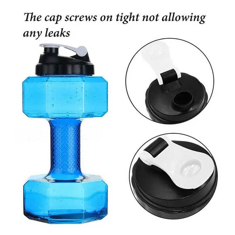 Creative Dumbbell Shaped Water Bottle Large Portable Water Bottle Fitness Exercise  Water Jug For Yoga Running Cycling Camping - AliExpress