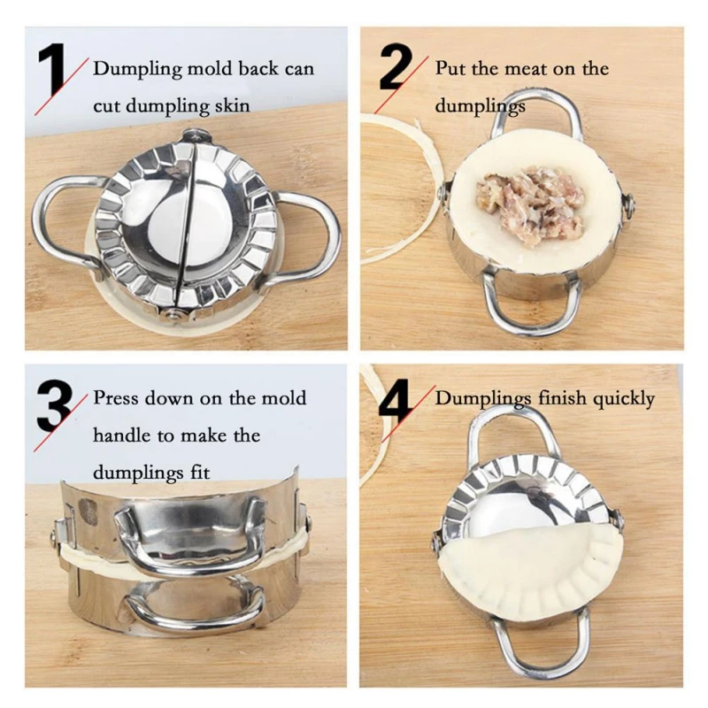 Dumpling Maker Wraper Dough Cutter Pie Ravioli Dumpling Mould Kitchen Accessories 304 Stainless Steel Pastry Tools