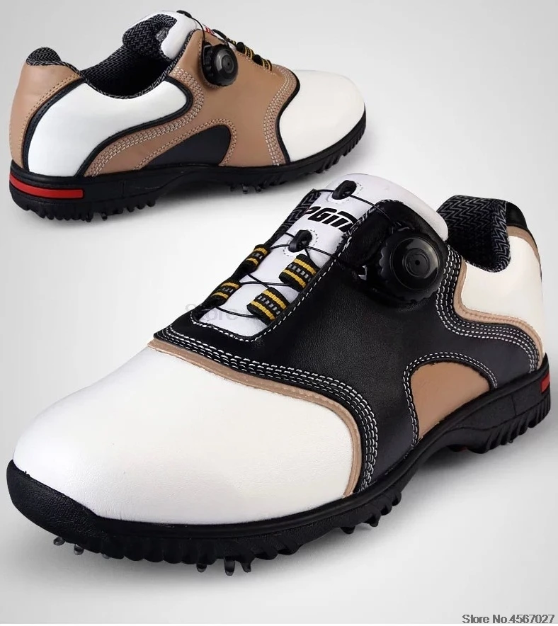 Обувь для гольфа из натуральной кожи, мужские шнурки, автоматическая вращающаяся обувь для гольфа AA51038