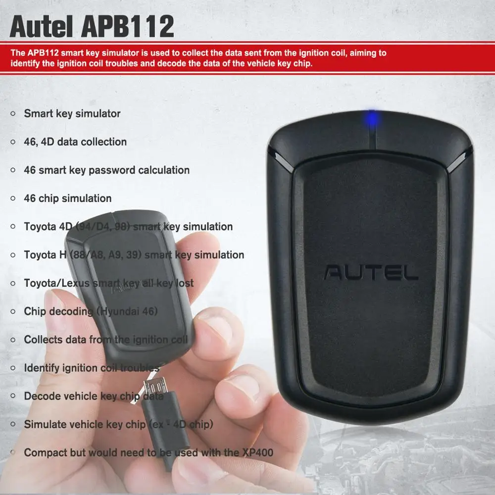 2020 Autel IM608 OBD2 диагностический инструмент IMMO ключ программатор ЭБУ кодирования APB112