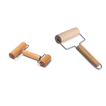 

2PCS Wooden Pastry Pizza Roller Non-Stick Wooden Stick, Suitable for Home, Kitchen Baking Cooking Tools