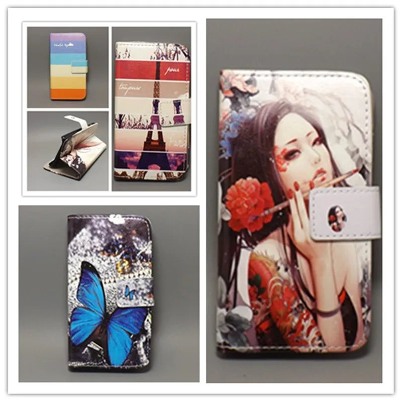 New Butterfly Flower Flag Designer Wallet Flip Stand Book Cover Case For Nokia Asha 308 309 N308 N309 free shpping | Мобильные