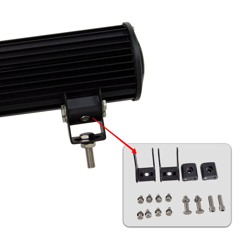 Светодиодная балка Auxtings, 12, 20, 22 дюйма, 1224 В, для внедорожников, грузовиков, кроссоверов, квадроциклов, точечный и заливающий рабочий свет, 126 ...