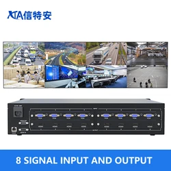 8x8 16x16 VGA To HDMI Matrix Switcher HD Mixed Plug-in Matrix Video Switcher 8 In 8 Out With HDMI/DVI/VGA/SDI Interface