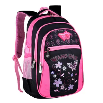 

New Children School Bags for Girls Lovely Butterfly Printing Backpack Waterproof Kids Shoulder Book Bag pack mochila 2 sizes