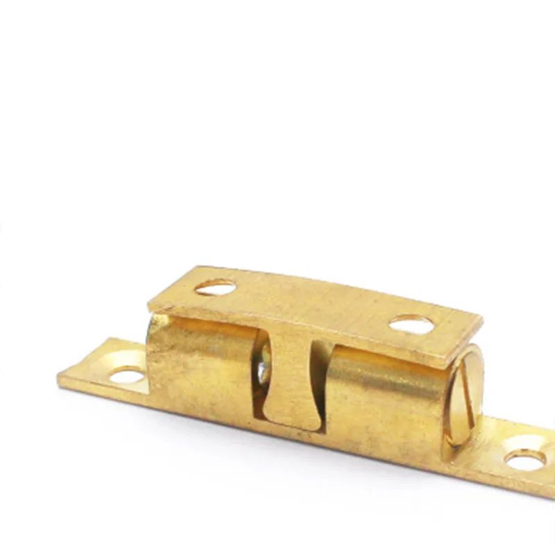 Door Latch Door Lock Cylinder 1Set Door Lock Door Touch Latch Cabinets Interlock Switch Chassis Cabinet Locker Brass Buckle With Screws Furniture Fitting