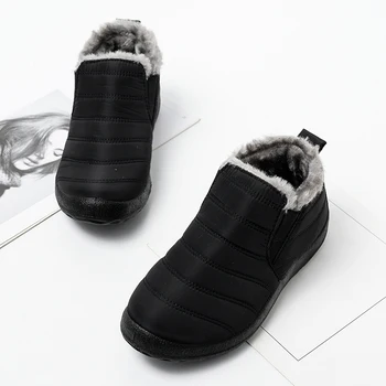 

2020 New Men Boots Fashion Winter Boots For Men Fur Winter Snow Boots Plush Mans Footwear Warm Waterproof Men Shoes Plus Size