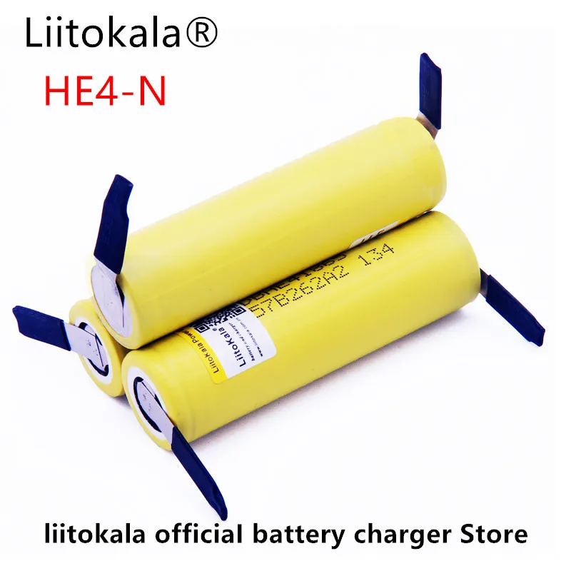 1-10 шт LiitoKala для HE4 18650 2500 mah 20A 18650 литий-ионная аккумуляторная батарея безопасная батарея для ecig/скутера+ никель