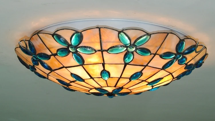 

Classic 16 inch lilac ceiling lamp shell staircase bar lamp