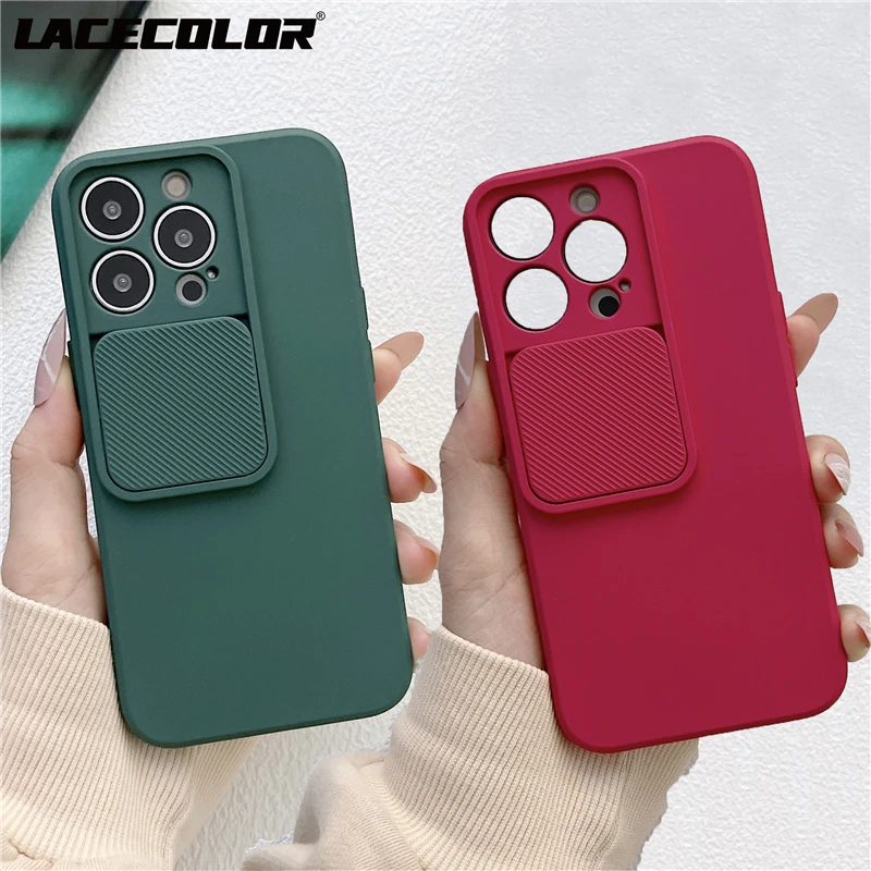 13 pro max case Slide Close Camera Protection Soft TPU Case For iPhone 13 12 11 Pro XS Max X XR 7 8 Plus SE2020 Solid Color Silicone Cover Coque 13 pro max cases iPhone 13 Pro Max