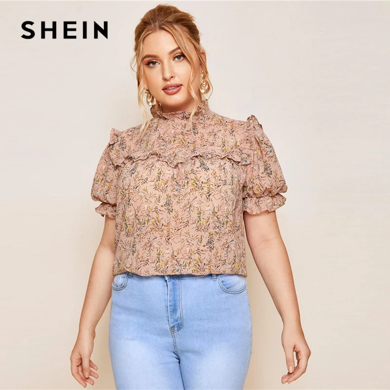 plus size pink chiffon blouse