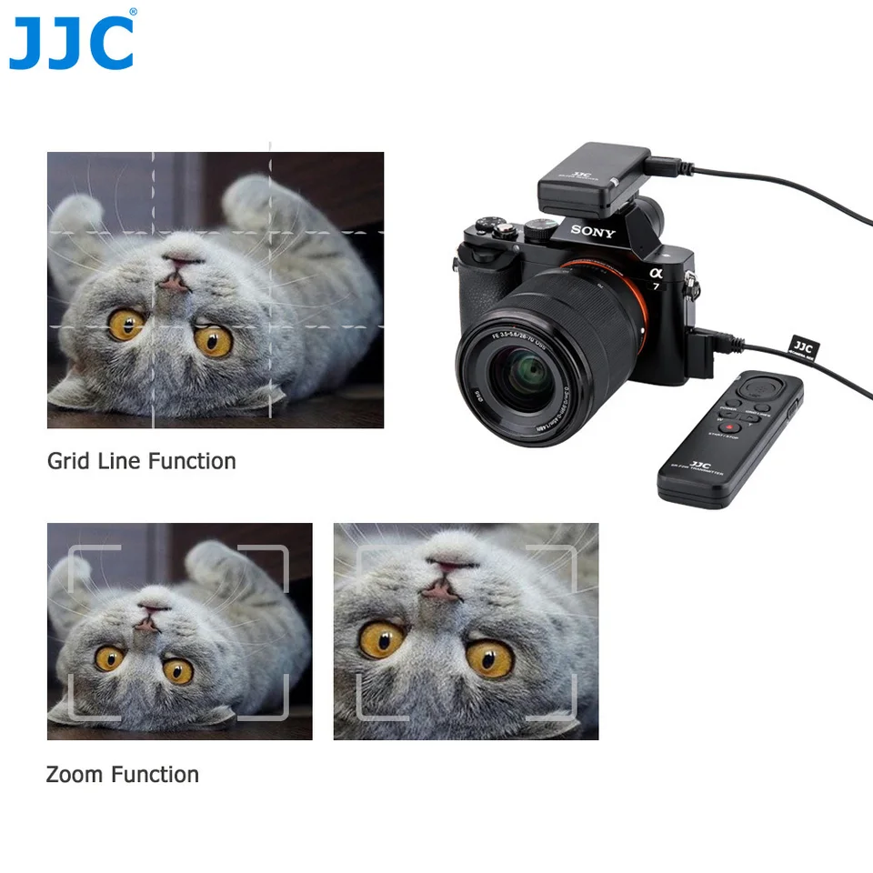 JJC UR-232F kabelontspanner afstandsbediening voor Sony A1, A7 IV, A7S III, ZV-1 A9, A7R, A7S II, A6500, A6400, A6300, A5100, RX10, RX100M6, Sony RM-SM6, PR1 Repl. ace