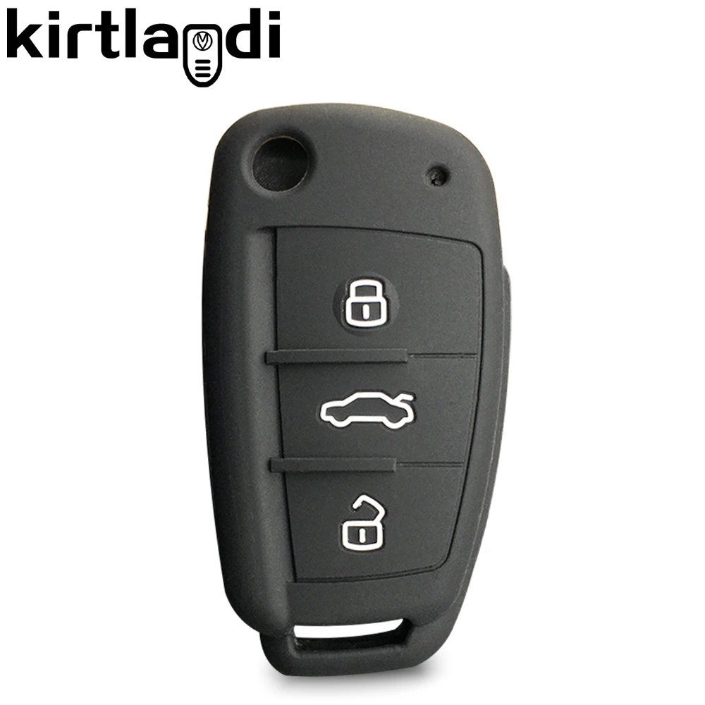 Silicone Key Cover for Audi - Premium Auto Remote Holder with 3-Button Protection