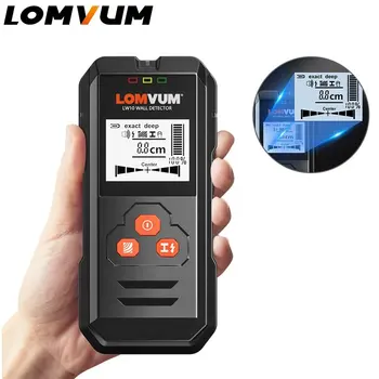 

LOMVUM Multi-functional Digital Wall Detector Metal Wood AC Voltage Live Wire Handheld Detector LCD for Wall Wood Measuring