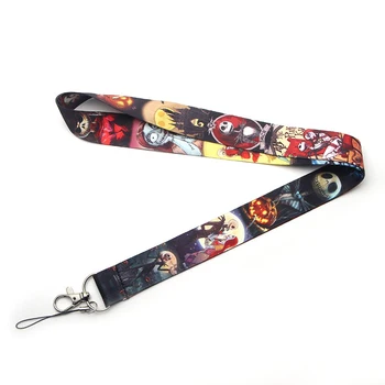 

O490 Wholesale 20pcs/lot Nightmare Cartoon Lanyards ID Badge Holder Mobile Phone Rope Chain Necklace