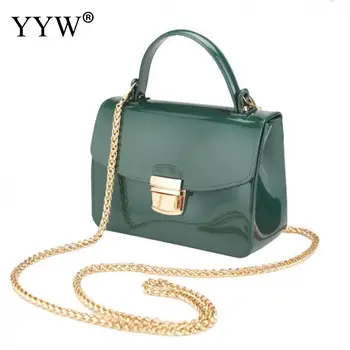 

Fashion PVC Reusable Shopping Bag Women's Bag London Shopper Bag Solid Elegant Waterproof Handbag Shoulder Bag