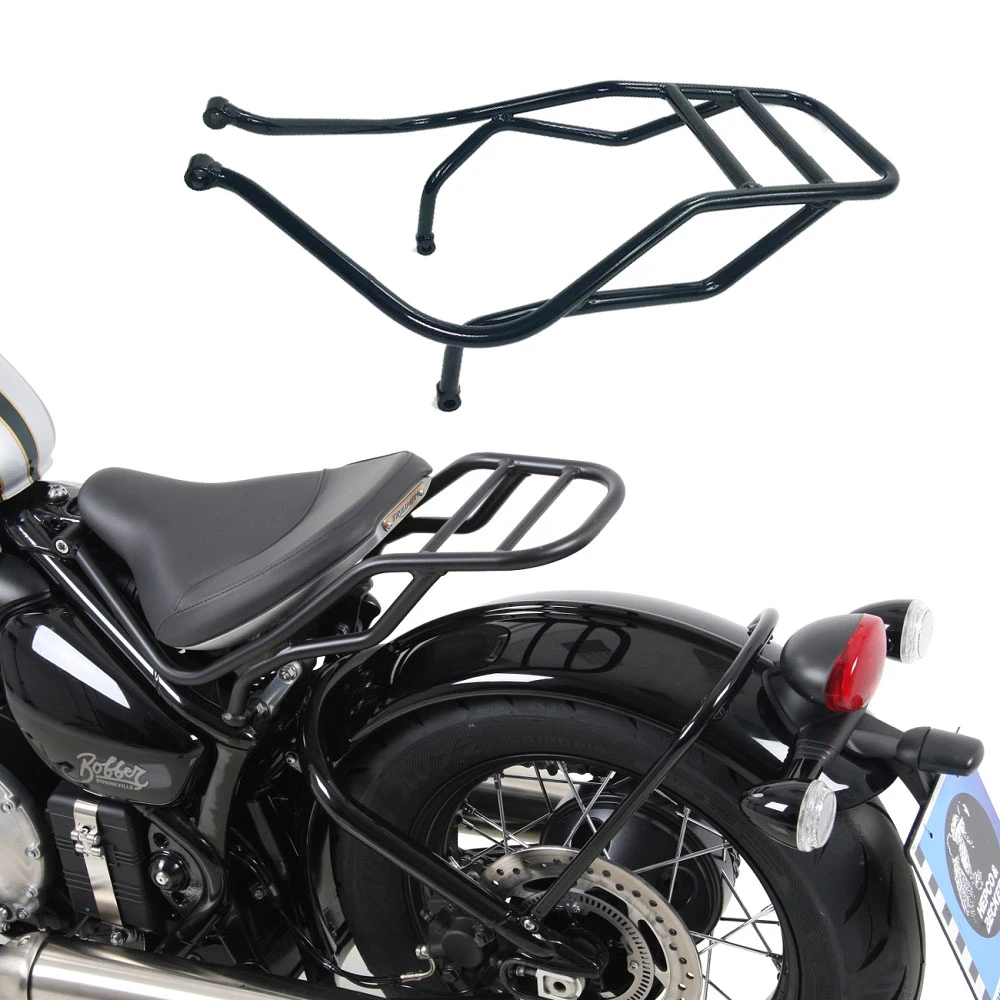 Bobber Black Motorcycle Rear Luggage Rack Bracket Saddle Bag Pannier