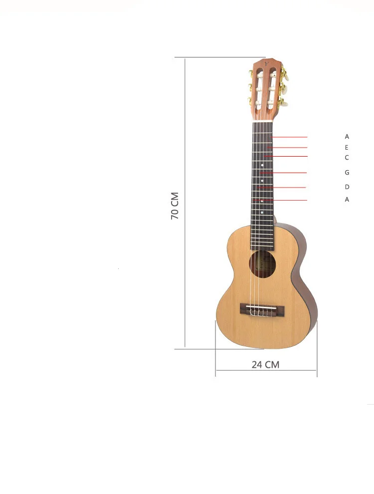 Акустическая Guitalele укулеле 28 дюймов Гавайская мини гитара 6 струн Ukelele Guitarra красное дерево Акация пицеа асперата Акация Уке