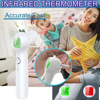 

High-Precision Non-contact Clinical Thermometer Household Infrared ear and forehead thermometer adults babies Fever warning