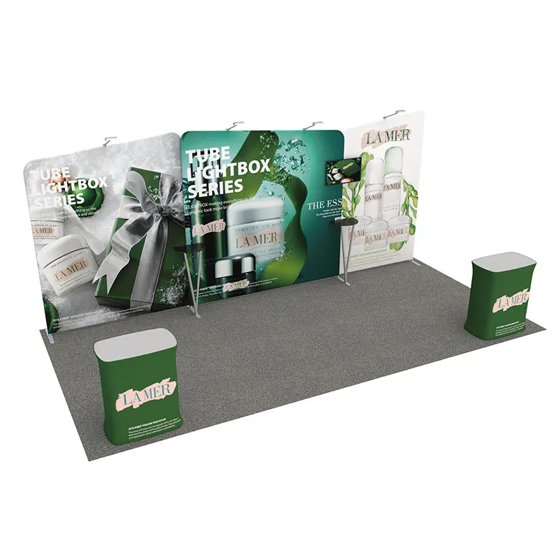 10ft Full Set Custom Tradeshow Display Booth Aluminum Tube Banner And