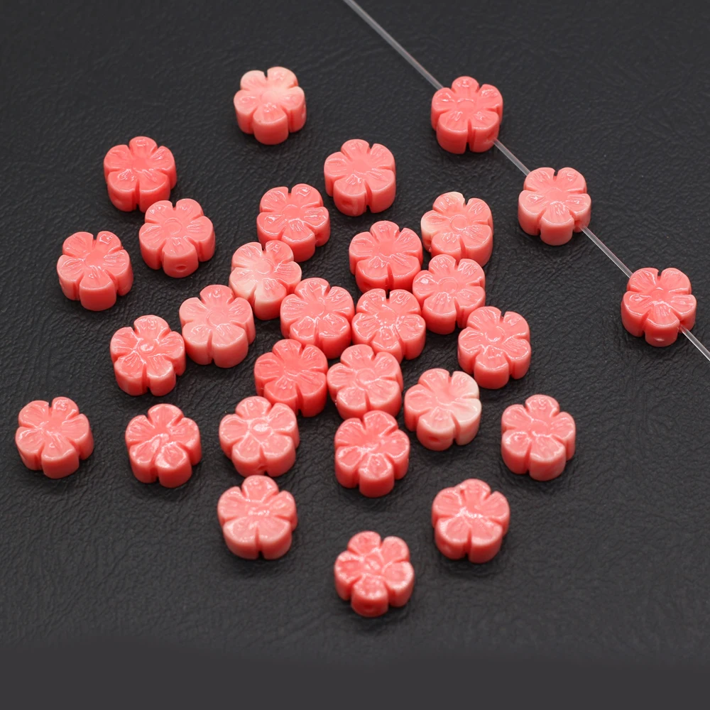 100 Perles Fleur De Rose En Corail Synthétique - Assortiment Coloré Pour Bijoux DIY Bracelets Colliers - Taille ~1 Cm