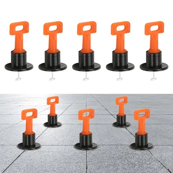 

50pcs/set Spacers Multifunction Reusable T Type Floors Leveler For Construction Building Tile Leveling System Kit Equalizer