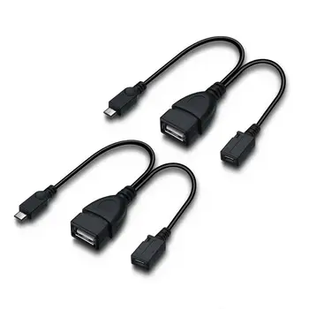 

2 pieces Micro USB to USB Port Adapter (OTG Cable + Power Cable) for Streaming Sticks, Media Devices, Android Phone Tablet - 2
