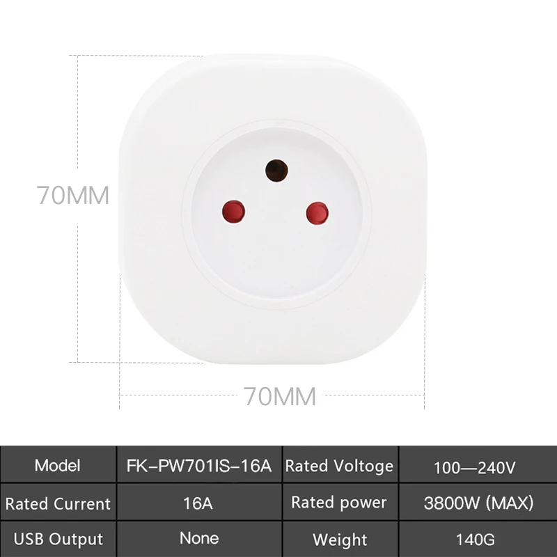 Tomada de Controle Trabalho com Alexa Frankever Tuya Israel fi Inteligente Remoto Voz Tomada Tempo Google Casa 16a wi - Image 2