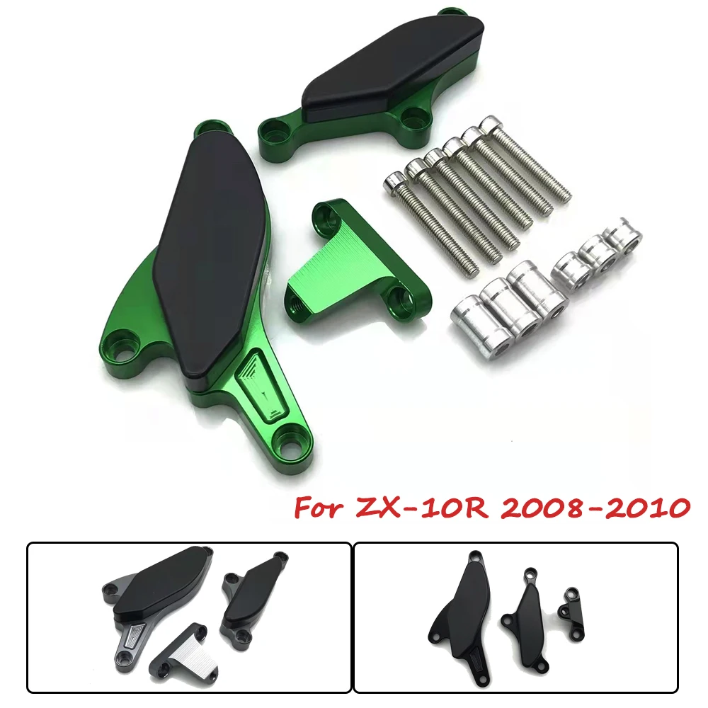 

Motorcycle CNC Engine Crash Guard Stator Cover Slider Falling Protector For Kawasaki Ninja ZX10R ZX-10R ZX 10R 2008-2010