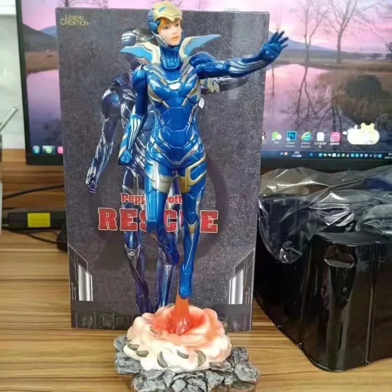 

Marvel Avengers Pepper Potts 2 Head Statue 1/10 Action Figures Toys