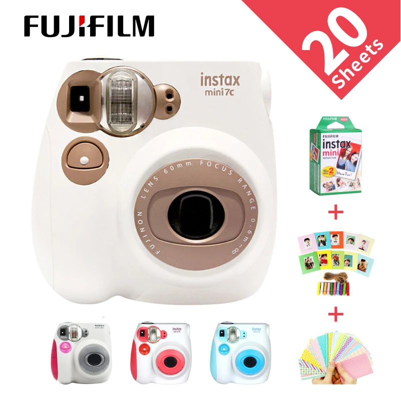  New Genuine Fujifilm Instax Mini 7C 7S Camera 6 Colors On Sale White Pink Blue Instant Printing Pho