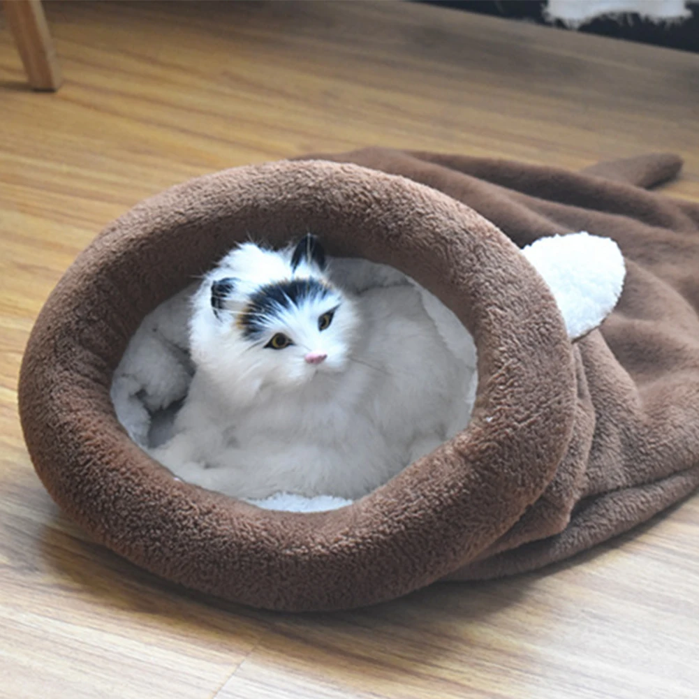 Covers Mat Dog Cat Pet House Sleeping Bag Home Travel Soft Warm Bed Coral Fleece Cushion Lovely Folding
