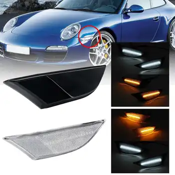 

Pair LED Side Marker Indicator Blinker Signal Lamp Turn Signal Light for Porsche 911 for Carrera 991 Cayman 981 Chassis