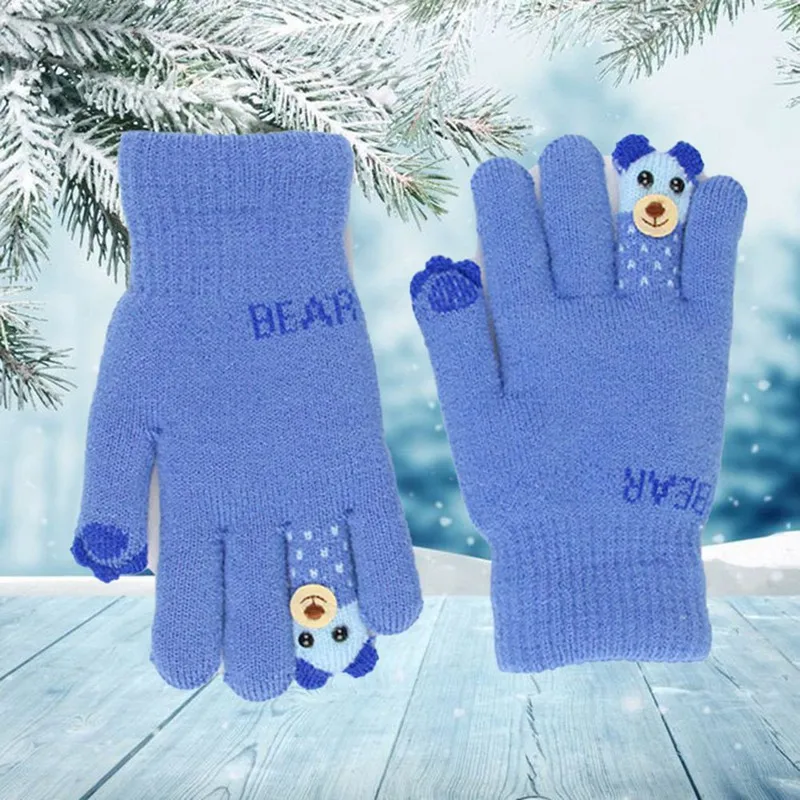 Новые детские Мультяшные Детские перчатки для мальчика и девочки, Детские Зимние бархатные теплые толстые перчатки, волшебные перчатки