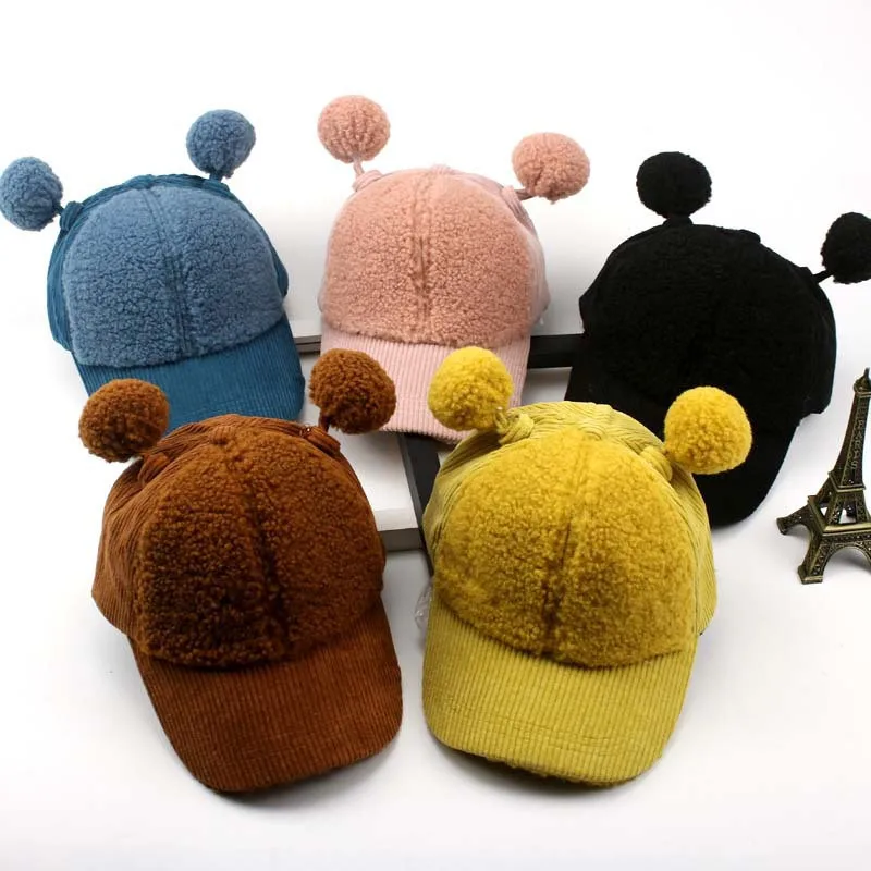 

Fashion lovely baby autumn winter hat Children Cartoon Baseball Cap Boy Girl Hip Hop hats kids snapback cap wholesalers
