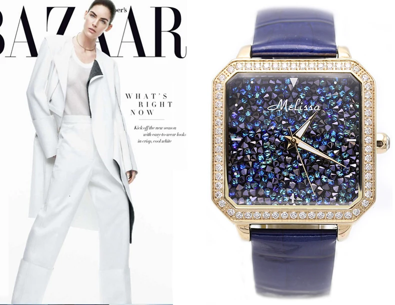 Austria Crystal Fashion Watches Luxury Women Watch Miyota Quartz MELISSA Waterproof wrist Watches Relogio Feminino Sapphire