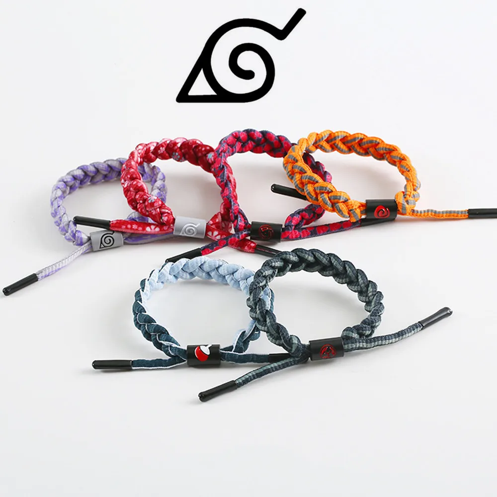 

Anime Naruto Bracelet Ninja Kakashi Akatsuki Uchiha Itachi Sharingan Bracelet Cosplay Accessories Bangle Wristband