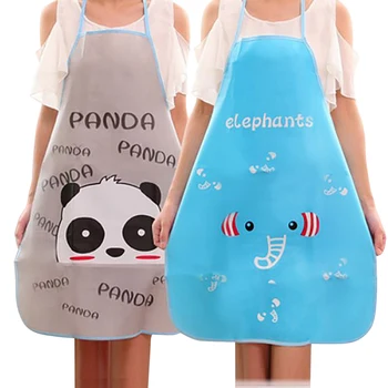 

Cartoon Printed Kitchen Apron Home Cleaning Tools BBQ Bib Apron For Women Cooking Baking Restaurant delantal cocina D30