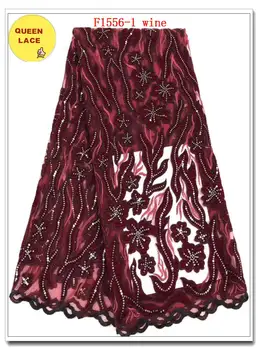 

2019 New Arrival French Tulle Lace Fabric Embroidered Wedding Nigerian Lace Material For Bridal 5Yards Soft African Lace