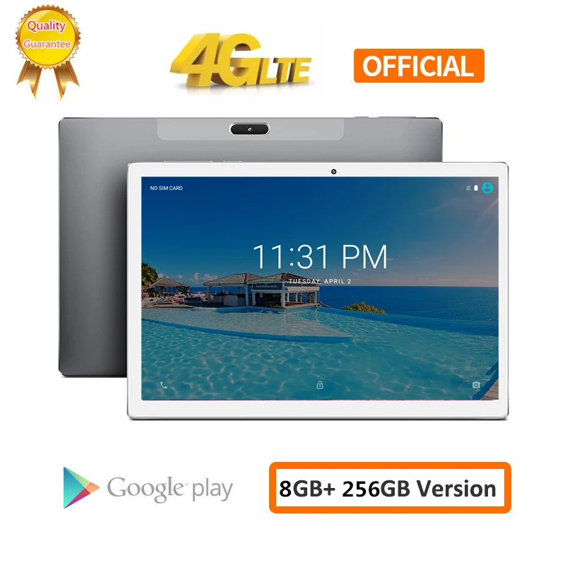 

CARBAYTA 8GB RAM 256GB ROM 10.1 Inch Tablet PC Android 8.0 2560 x 1600 MT6797 X20 10 Deca Core 4G Phone Tablet PC 8000mAh GPS