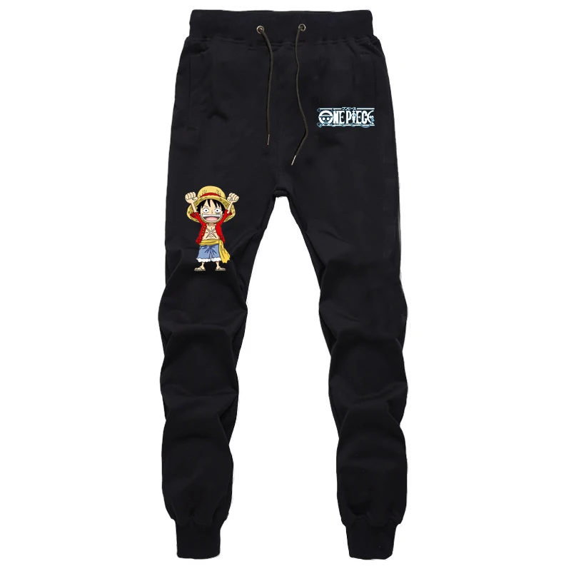 Аниме one piece Law Луффи Зоро Брюки Осень Зима Мужские штаны для бега фитнес длинные брюки мужские повседневные спортивные брюки плюс размер - Цвет: 21