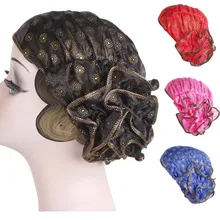 Женский роскошный головной убор, шапка, грязная булочка, шапки, регулируемые шапки для женщин, Дамская Ретро шляпа с большими цветами, тюрбан, шапка с козырьком, шапка с ворсом