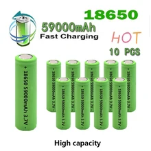 

1-10PCS 59000mAh 18650 3.7V High-capacity Lithium Ion Rechargeable Battery for Headlight Flashlight Charging Droppshipping