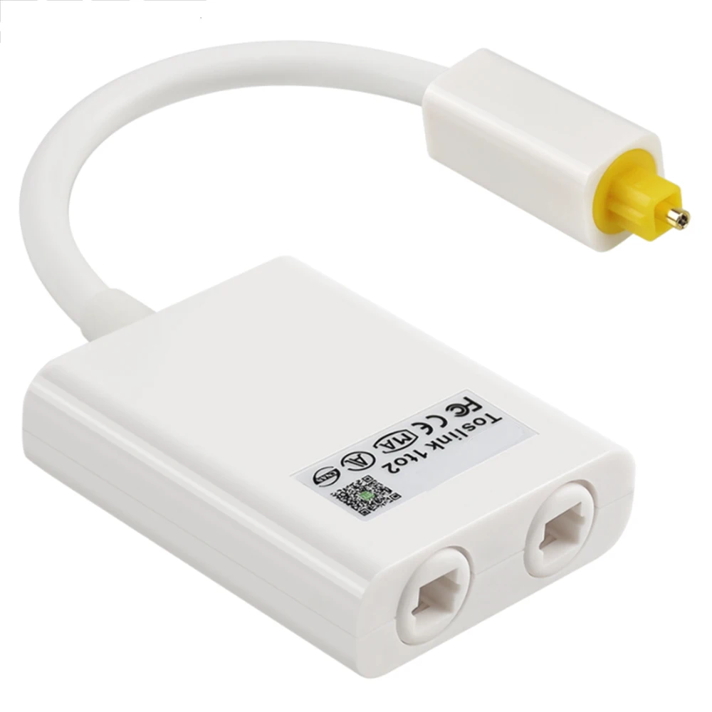 10pcs/lot 1 Way In To 2 Out Digital Optical Fiber Audio Cable Splitter SPDIF Toslink for DVD HDTV Computer PC TV BOX | Электроника