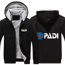 2021 Winter Men Scuba Driver Padi Print Design Harajuku Hip Hop Hoodies High Street Casual Sweatshirts Coats Thicken Man Jacket