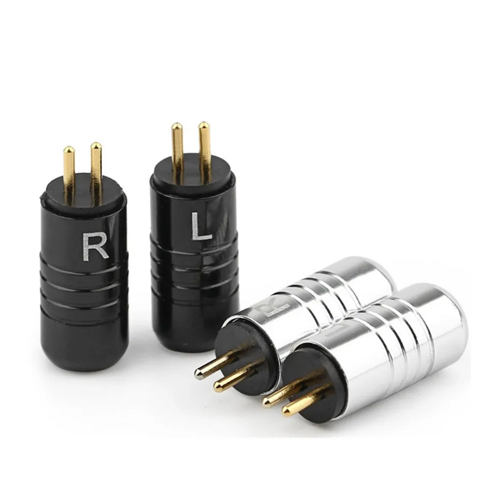 0 78mm Male Jack Earphone Pin For JH JH16 JH11 HIFI Headset Audio Adapter Black Silver Headphone Minijack Connector