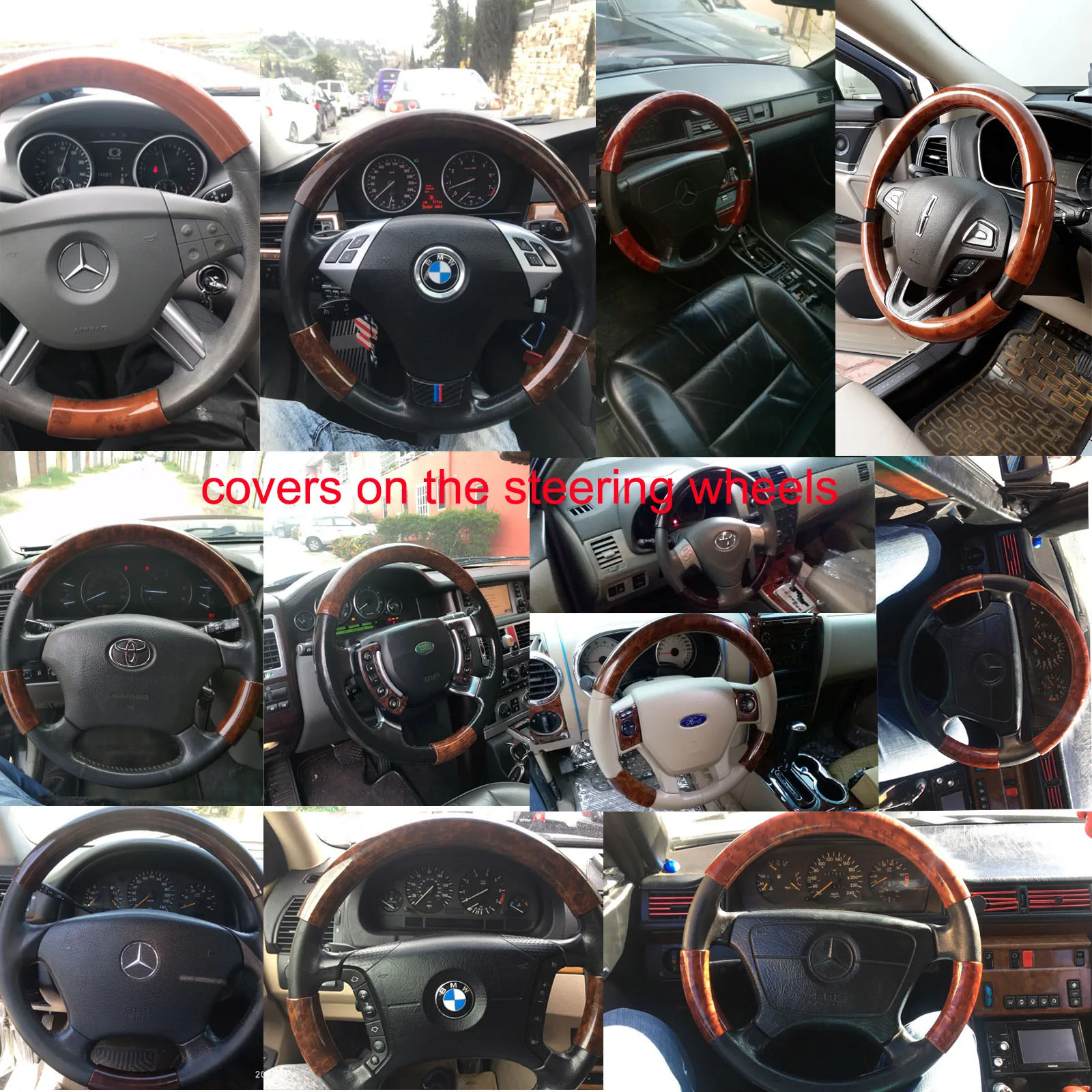 Светильник с коричневым деревянным покрытием для руля Toyota Land Cruiser Camry Crown RAV4 Hiace Lexus