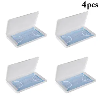 

4PCS Mask Storage Box Portable Dust-proof Mask Storage Case Face Mask Organizer Mask Storage Box Container Dustproof Case