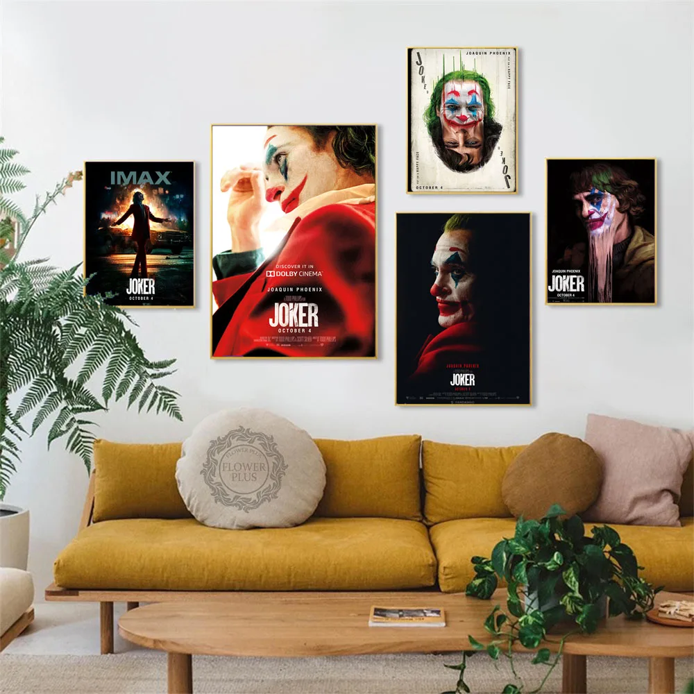 

2019 New Movie Joker Canvas Poster Joker Origin Movie Art Prints Comics Wall Decor Home Pictures Batman's enemy Film Posters