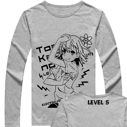 Футболка "Манга", Toaru Kagaku no Railgun, футболка с длинным рукавом для косплея - Цвет: 1
